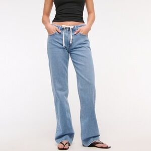 Abercrombie Low Rise Baggy Jean with drawstring waist 27 Regular